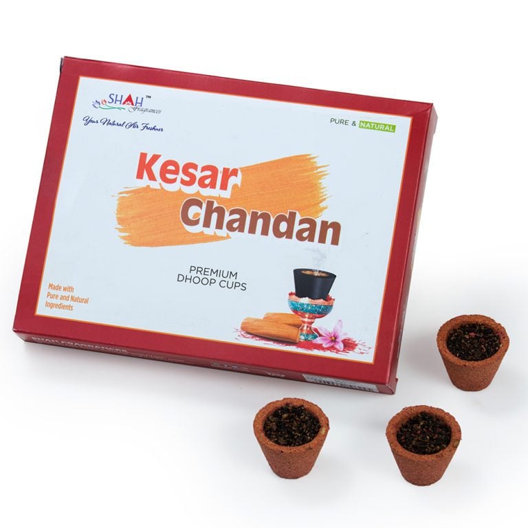 Picture of Shah Fragrances Premium Kesar Chandan Sambrani Cup Dhoops-Grey