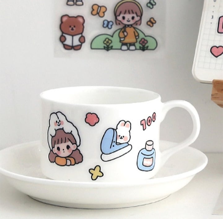 Picture of 100Pcs Stickers Anime Figure Pattern Decorative PET Cartoon Character Decals for Scrapbook |-Multicolor
