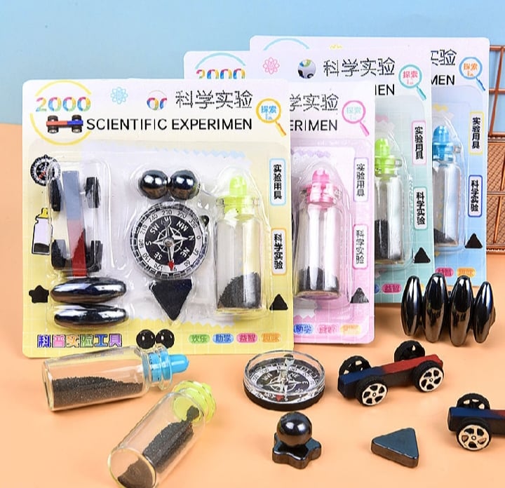 Picture of Bundle of Science Box Easy Electric Circuit Experiment Kit Practice Science Learning Skills Teaching Age 6-10 Science Toolkit and Science Experiment Magnets KIT for Education Science Experiment Tools with Magnet Car, Compass, Singing Magnets and more |-Multicolor