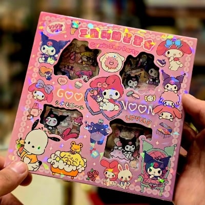 Picture of 100 PCS SANRIO Star Party Good Afternoon Mix Special Design Journal Scrapbook DIY Material Sticker Set-Multicolor
