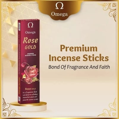 Picture of Omega Rose Gold Dhoop Sticks 50g-Rose Gold