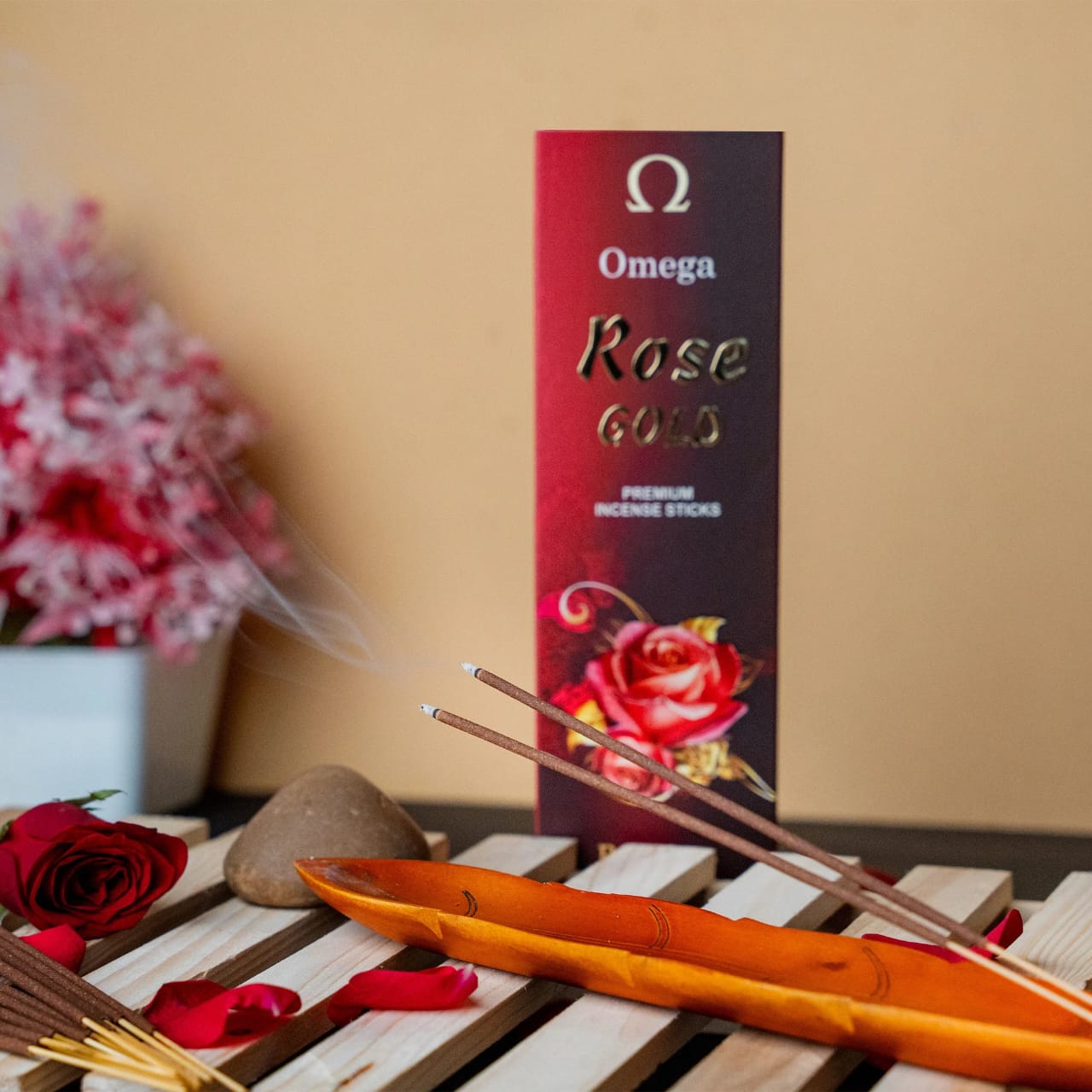 Picture of Omega Rose Gold Dhoop Sticks 50g-Rose Gold