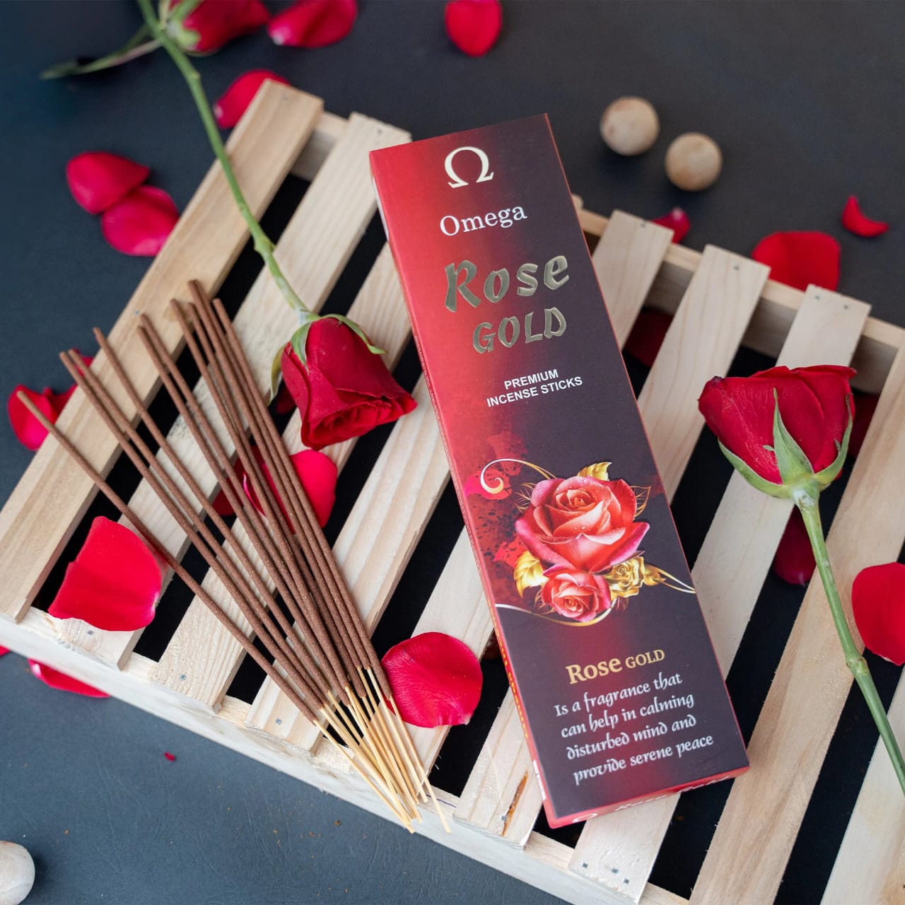 Picture of Omega Rose Gold Dhoop Sticks 50g-Rose Gold