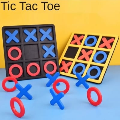 Picture of Tic Tac Toe Toy Classic Portable and Timeless Strategy Game for All Ages-Multicolor