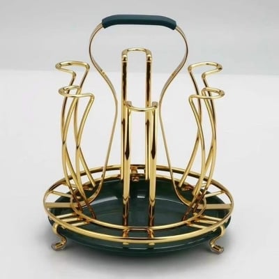 Picture of Glass Stand Rack Holder Stainless Steel,Stainless Steel Dining Table Glass,Mug,Cup Rack Stand Holder-Gold