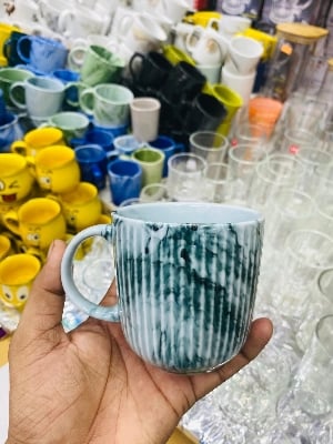 Picture of Tea coffee cup Nescafe 1 pieces mug collection Drinking water coffee tea ceramic mug marbel color-Multicolor