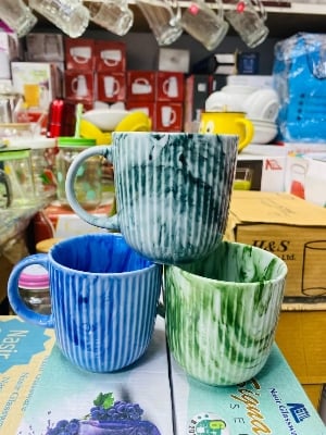 Picture of Exclusive mug collection Drinking water coffee tea ceramic mug marbel color ( 200ml ,350ml size)-Multicolor