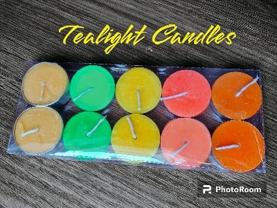 Picture of Romantic Tealight Candles Pack of 10 PCS |-Multicolor