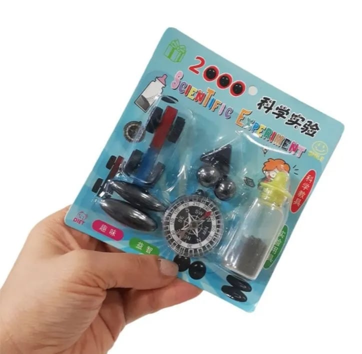Picture of Science Experiment Magnets KIT for Education Science Experiment Tools with Magnet Car, Compass, Singing Magnets and more |-Multicolor