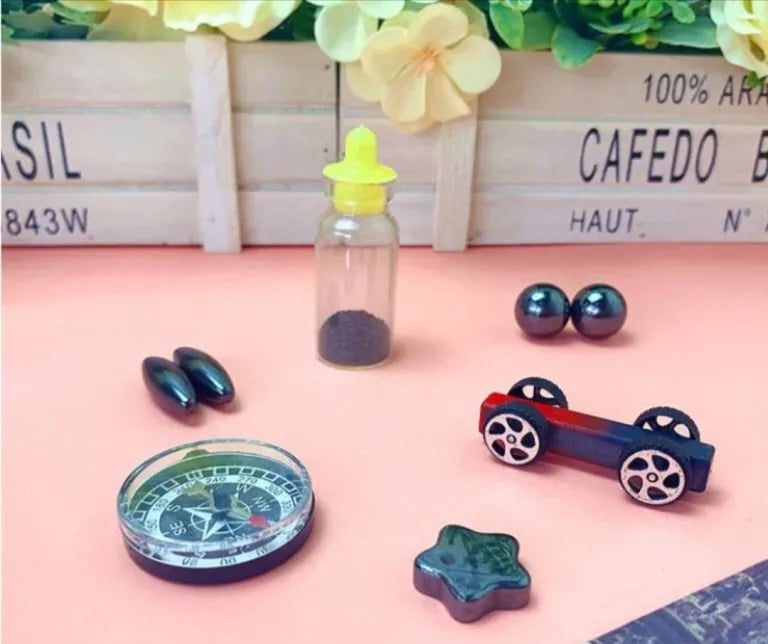Picture of Science Experiment Magnets KIT for Education Science Experiment Tools with Magnet Car, Compass, Singing Magnets and more |-Multicolor