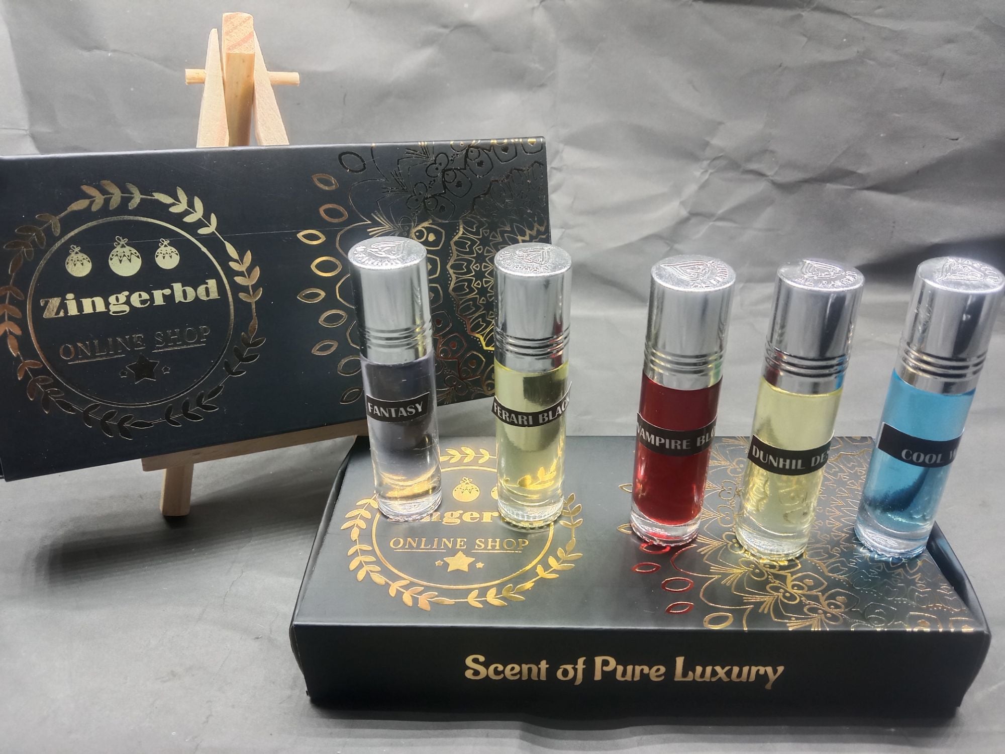 Picture of Zingerbd 5 Mix Flavor - Unveiling a Symphony of Scents - 6 x 5 = 30 ml Roll-On System - Alcohol-Free Perfume Oil-Multicolor