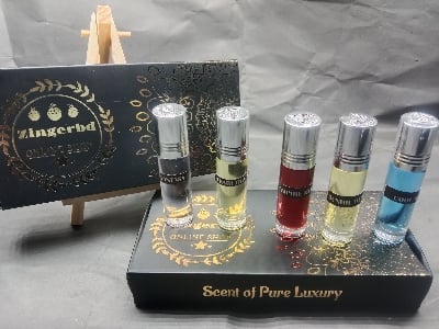 Picture of 5 Piece Different Flavor Perfume Combo Package । Offer only for Eid, 6 ml each, total 30 ml Attar-Body