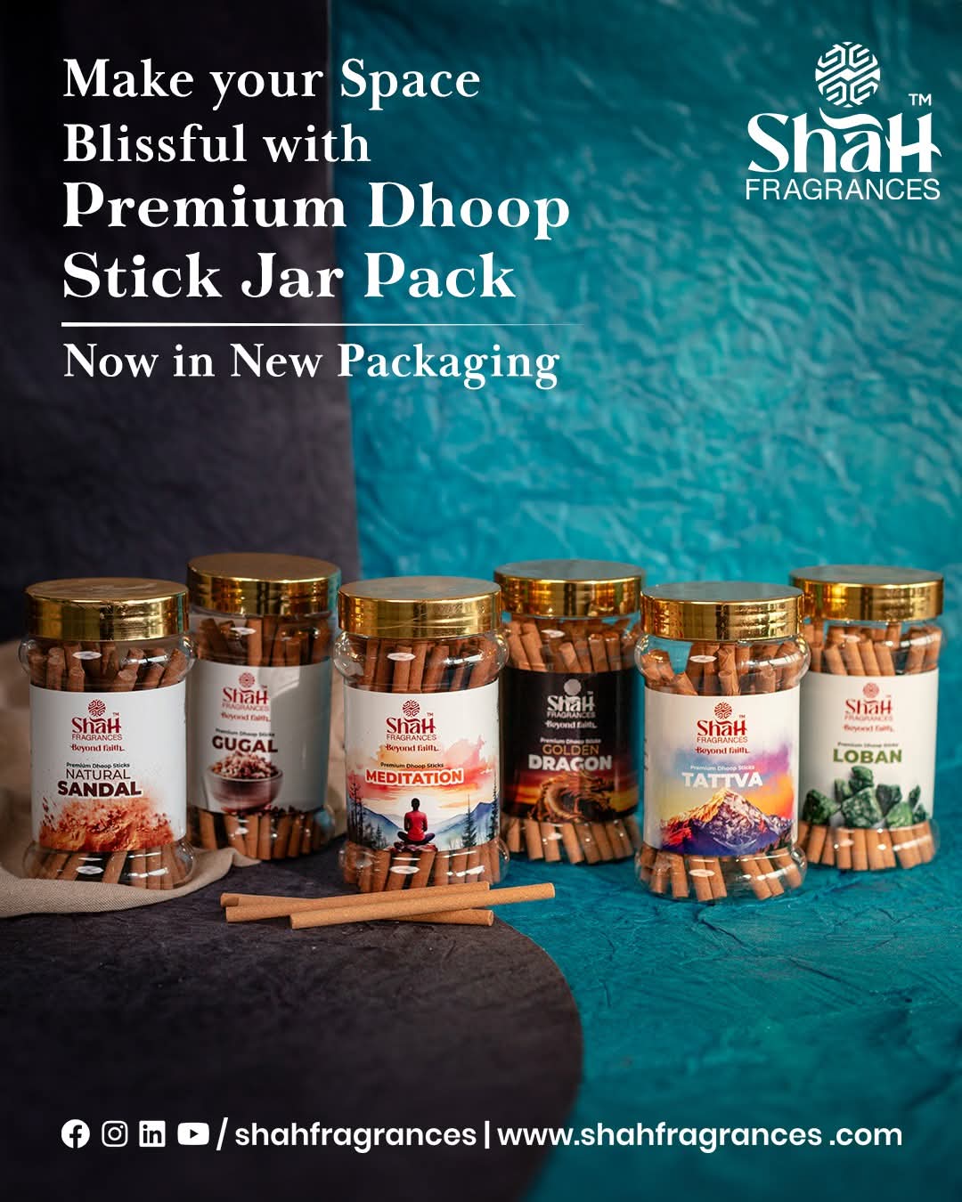 Picture of Shah Fragrances Meditation Premium Dhoop Sticks (New Edition)-Multicolor
