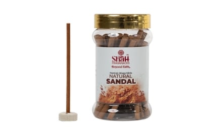Picture of Shah Fragrances Natural Sandal Premium Dhoop Sticks (New Edition)-Brown