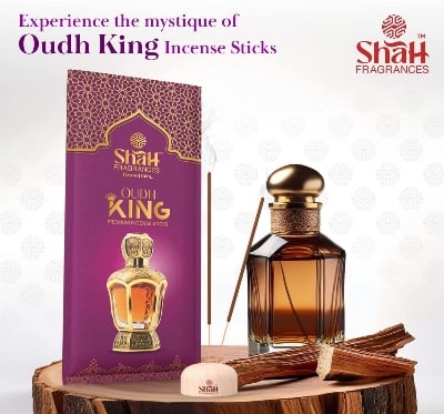 Picture of Oudh King Zipper Pack Agarbatti Premium Shah Fragrances .-Multicolor