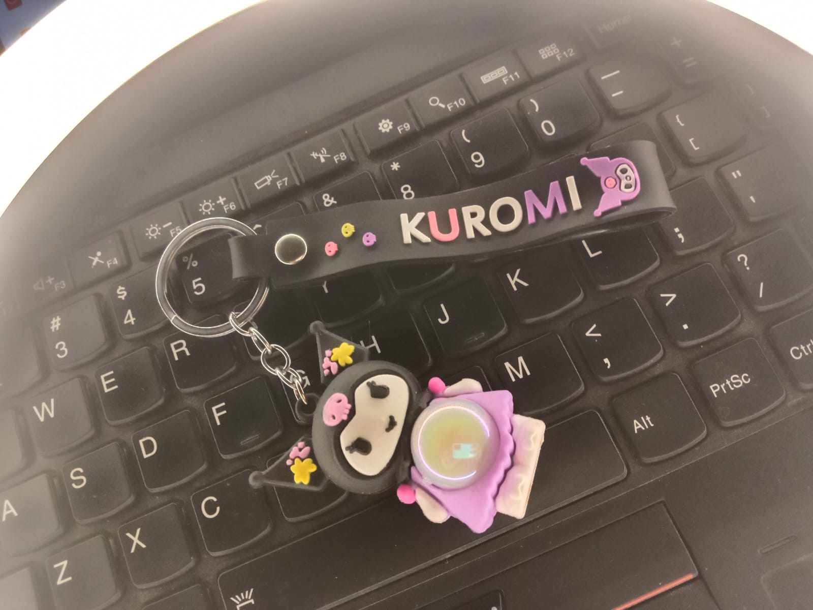Picture of Kuromi Keychain Sanrio Cute Fashion Bag Keyring Anime Pendant Birthday Gift-Black
