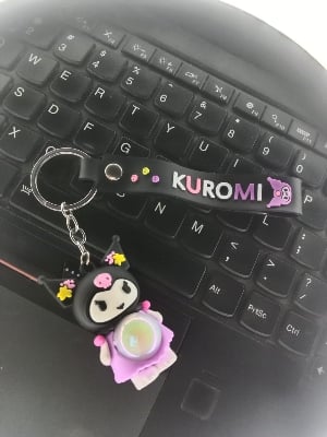 Picture of Kuromi Keychain Sanrio Cute Fashion Bag Keyring Anime Pendant Birthday Gift-Black
