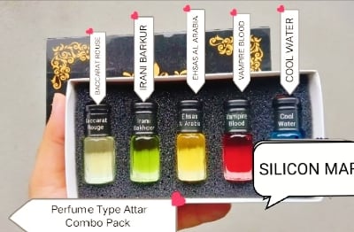 Picture of Perfume Type Attar Combo Pack (5 piece - Vampire Blood, Ehsas Al Arabia, Baccarat Rouge, Cool Water, Irani Bakhoor) |-Body