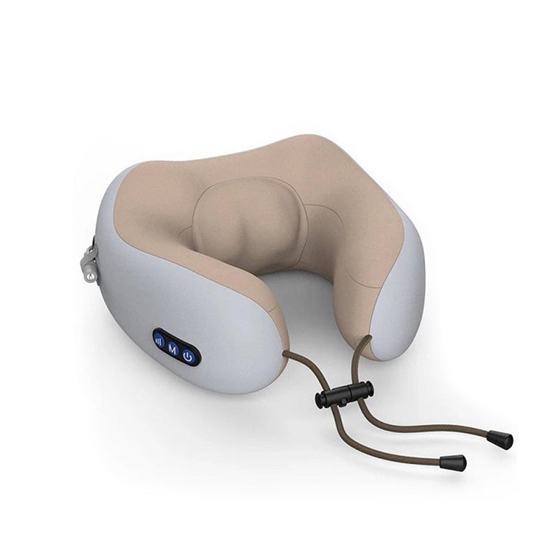 Picture of U-shaped Vibration Electric Rechargeable Massage pillow Electric Travel Massage Pillow U-Shaped Memory Foam Neck Massage