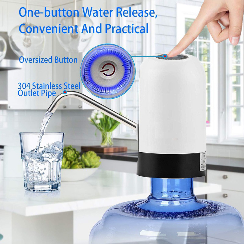 Picture of Automatic Bottle Water Pump Dispenser, Automatic Rechargeable Electric Water Dispenser, Water Bottle Pump, Automatic Water Dispenser, USB charging automatic water pump with water dispenser