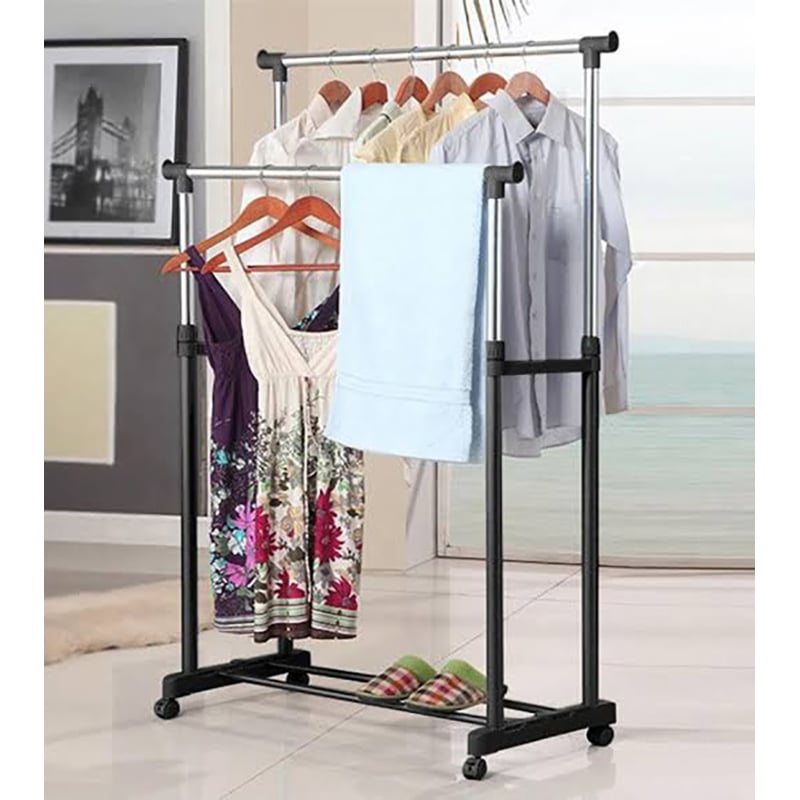 Picture of Double Pole Cloth Rack - Stainless Steel