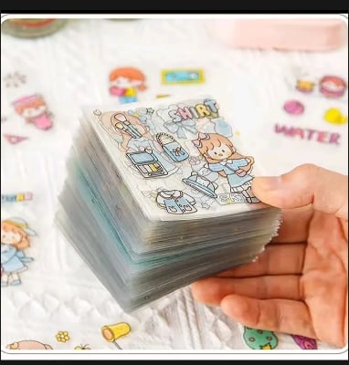 Picture of Cute Girl Theme Kawaii Stickers 200 Sheets Cute Washi Stickers for Project(200 Sheets) |-Pink