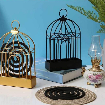 Picture of Durable 1 Pcs Mosquito Coil Holder,Iron Hollow Mosquito Coils Box,Mosquito Coil Rack Plate with Cover and Handle for Home,Outdoor