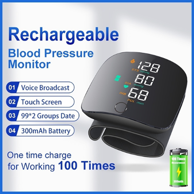 Picture of Automatic Rechargeable Digital Touch Screen Wrist type Blood-Pressure Machine