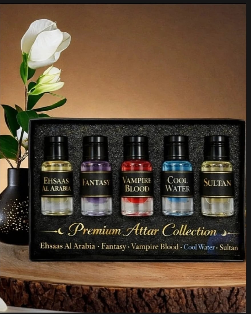 Picture of Ramadan & Eid Special Premium Attar Combo – 5 Pcs Luxury Alcohol-Free Perfume Oil Set |-Body