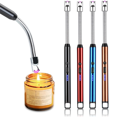 Picture of Electric Gas Lighter for Kitchen Rechargeable Candle Plasma Flameless Windproof USB Lighter 360° Flexible Neck Arc Lighter