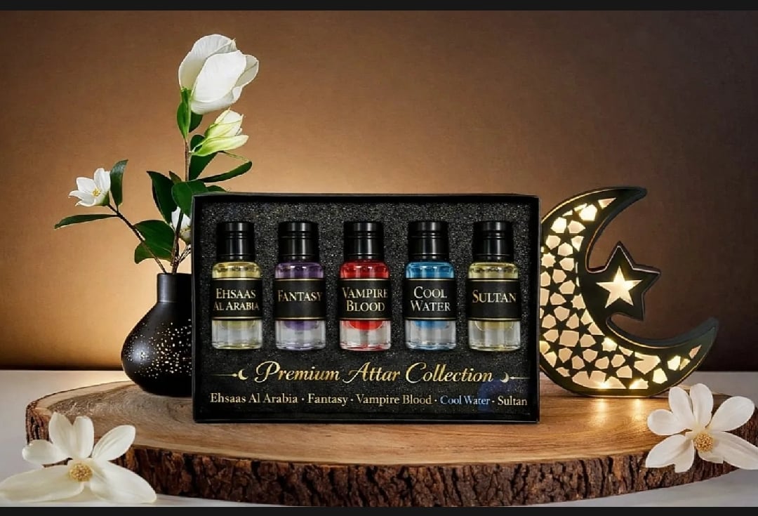 Picture of Soft Perfume Type Attar for Gift - Attar Combo Pack 5 in 1 for Men & Women |-Multicolor