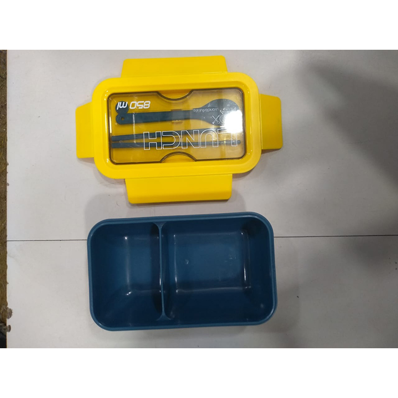 Picture of Tiffin Box Or Lunch Box. Plastic Two Part Smart Tiffin Lunch Box. School Tiffin Box