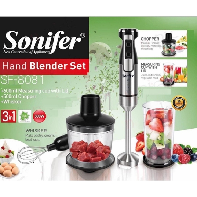 Picture of Stainless Steel 2-Speeds Electric Food Mixer Four-blade Ice Crushing Kitchen Vegetable Fruit Stirring