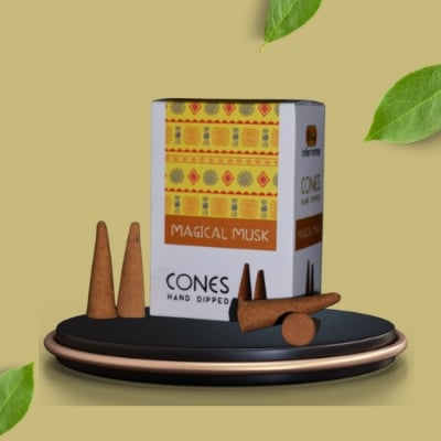 Picture of Magical Musk Hand Dipped Incense Cones-Multicolor