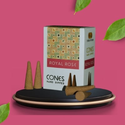 Picture of Royal Rose Hand Dipped Incense Cones-Multicolor