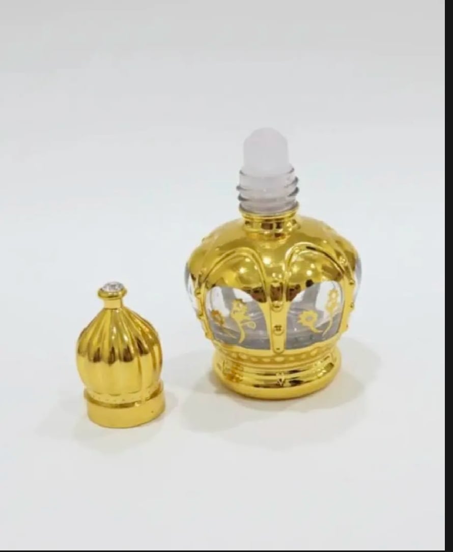 Picture of Premium Royal Golden Empty Glass Attar Bottle with Roll-on - 12ml |-Multicolor