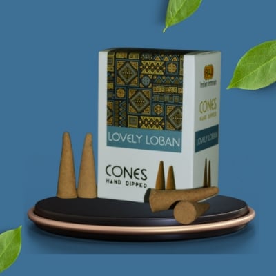 Picture of Lovely Loban Hand Dipped Incense Cones-Multicolor