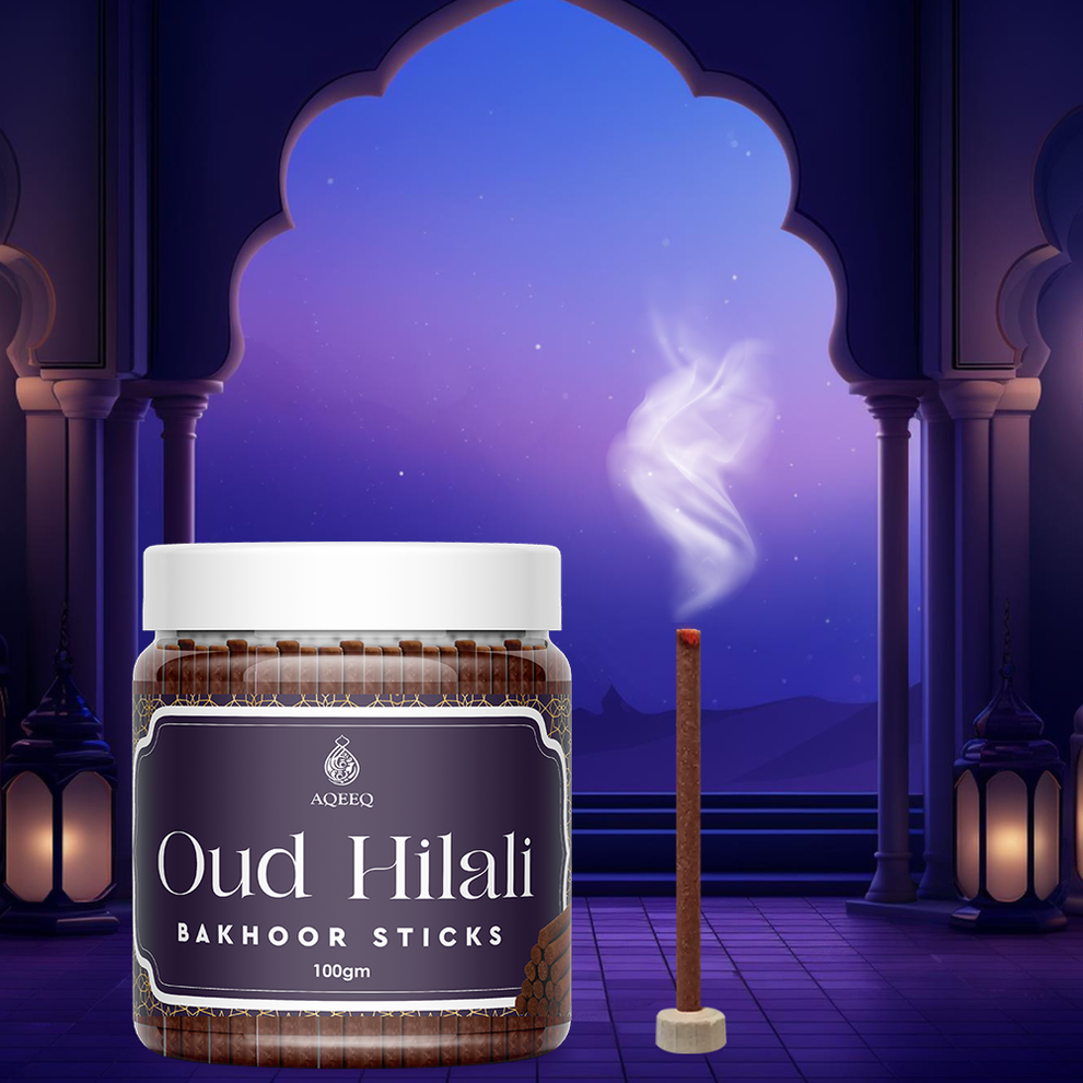 Picture of Aqeeq Oud Hilali Premium Bakhoor Sticks | Honey Spicy Amber Fragrance | Charcoal & Bamboo Free | 100gms-Multicolor