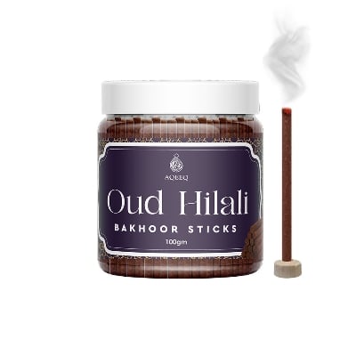 Picture of Aqeeq Oud Hilali Premium Bakhoor Sticks | Honey Spicy Amber Fragrance | Charcoal & Bamboo Free | 100gms-Multicolor