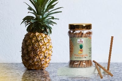 Picture of shah fragrances pineapple   jar premium dhoop sticks (new edition) |-Multicolor