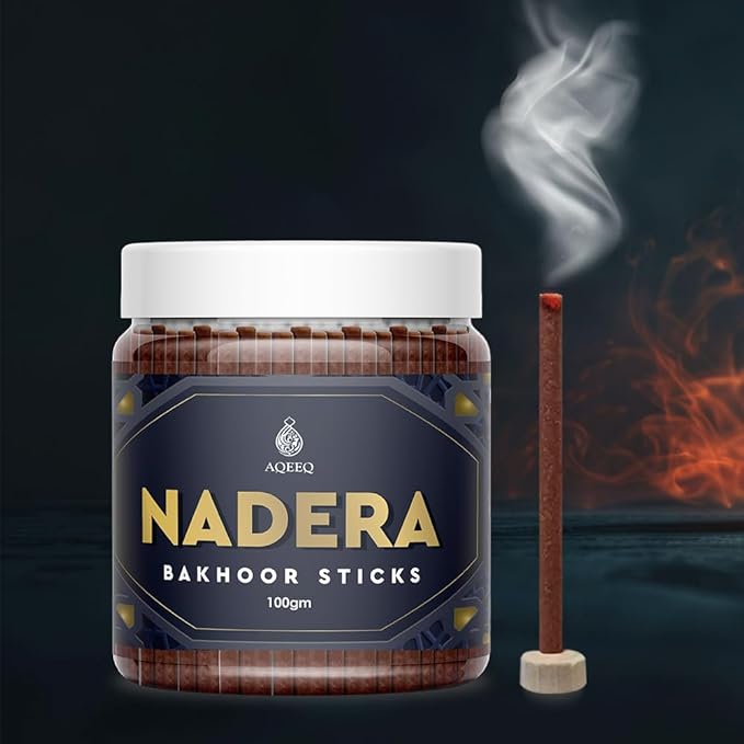 Picture of Nadera Bakhoor Oud Sticks for Home Prayer Meditation | Arabic Oud Bakhoor Incense Sticks | Premium Arabian Oudh Sticks | Charcoal & Bamboo Free | 100g Jar-Multicolor