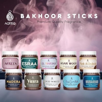 Picture of Nadera Bakhoor Oud Sticks for Home Prayer Meditation | Arabic Oud Bakhoor Incense Sticks | Premium Arabian Oudh Sticks | Charcoal & Bamboo Free | 100g Jar-Multicolor