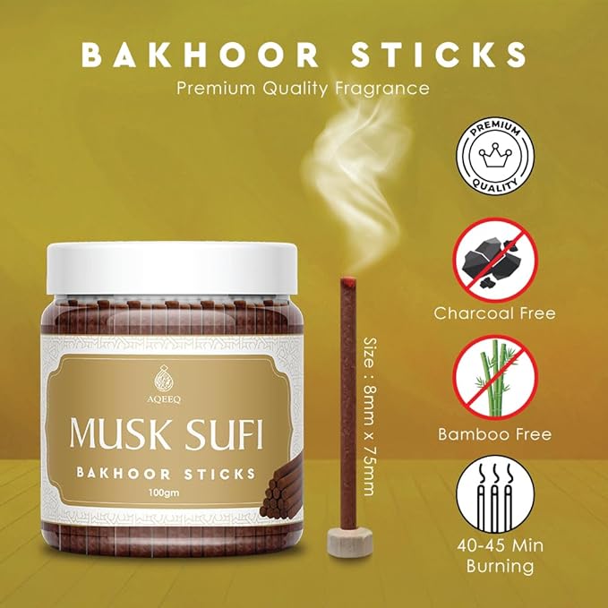 Picture of Nadera Bakhoor Oud Sticks for Home Prayer Meditation | Arabic Oud Bakhoor Incense Sticks | Premium Arabian Oudh Sticks | Charcoal & Bamboo Free | 100g Jar-Multicolor