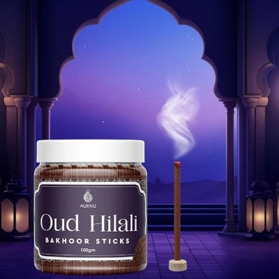 Picture of Oud Hilali Premium Bakhoor Sticks | Arabian Bukhoor Sticks for Home Religious Gathering Meditation Relaxation | Sweet Spicy Amber Oud Fragrance | Charcoal & Bamboo Free | 100gms-Multicolor