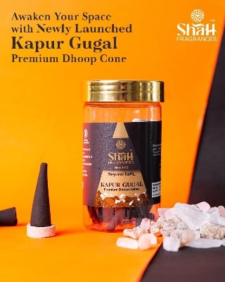 Picture of Shah Fragrances Kapur Gugal Premium Dhoop Cones 100gm(New Edition)-Multicolor