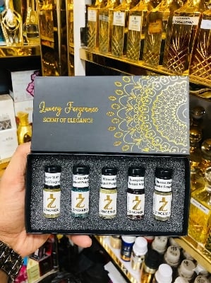 Picture of Ramadan & Eid Special Premium Attar Combo – 5 Pcs Luxury Alcohol-Free Perfume Oil Set |-Multicolor