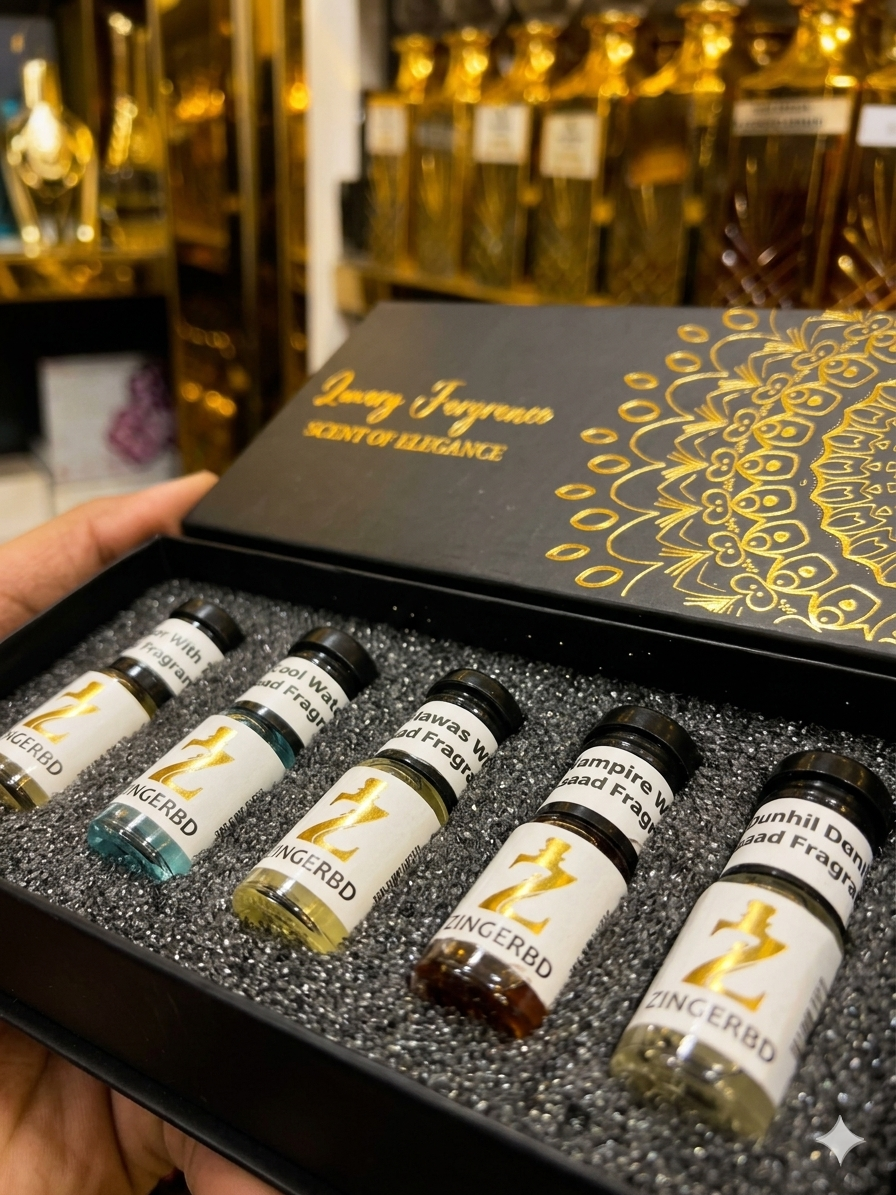 Picture of Ramadan & Eid Special Premium Attar Combo – 5 Pcs Luxury Alcohol-Free Perfume Oil Set |-Multicolor