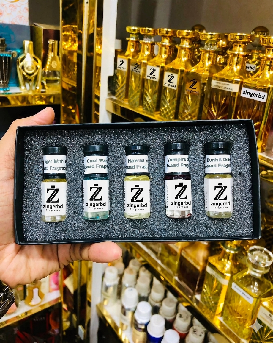 Picture of Ramadan & Eid Special Premium Attar Combo – 5 Pcs Luxury Alcohol-Free Perfume Oil Set |-Multicolor