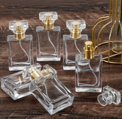 Picture of 6 Pack Glass Perfume Bottles 30ml Refillable Empty Perfume Bottles for Face Toner for Women Men Gold-Multicolor