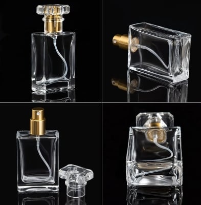 Picture of 6 Pack Glass Perfume Bottles 30ml Refillable Empty Perfume Bottles for Face Toner for Women Men Gold-Multicolor